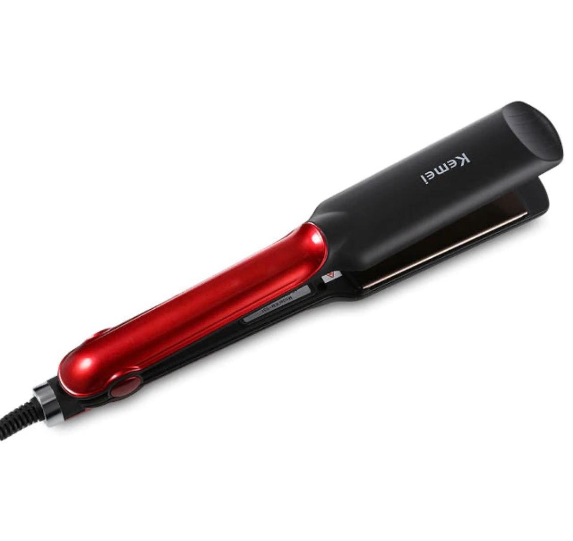 Kemei KM-531 Professional Hair Straightener - Black and Red